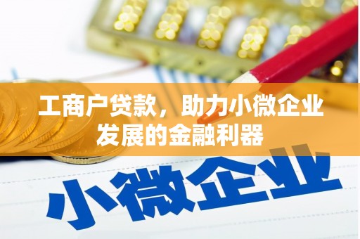 江阴工商户贷款，助力小微企业发展的金融利器