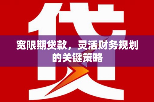 左镇宽限期贷款，灵活财务规划的关键策略