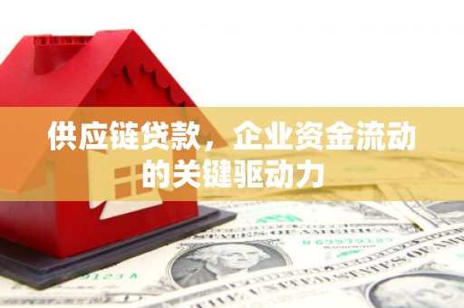 澧县供应链贷款，企业资金流动的关键驱动力