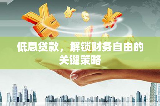 南涧低息贷款，解锁财务自由的关键策略