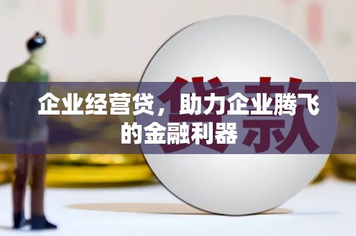 滦县企业经营贷，助力企业腾飞的金融利器