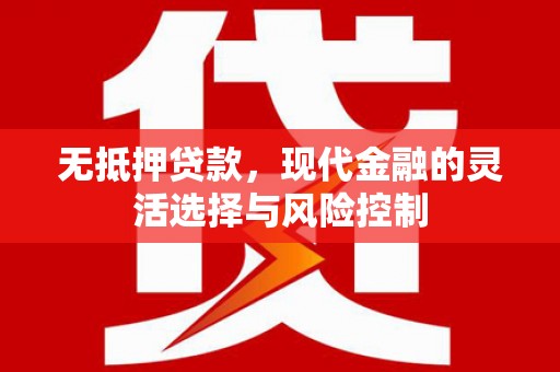 微山无抵押贷款，现代金融的灵活选择与风险控制