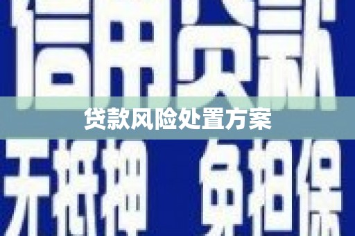 富顺贷款风险处置方案
