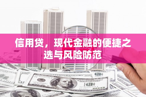 乌什信用贷，现代金融的便捷之选与风险防范