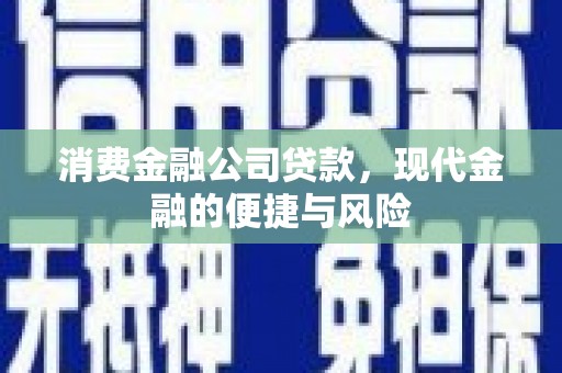 湟中消费金融公司贷款，现代金融的便捷与风险