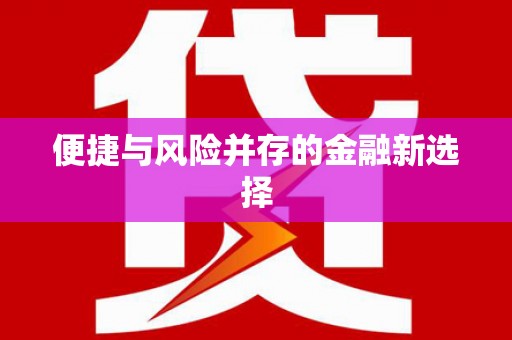 瑞芳便捷与风险并存的金融新选择
